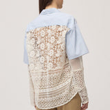 Striped Shirt with Macramé