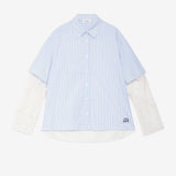 Striped Shirt with Macramé