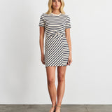 Short Striped Cody Dress Cream/Classic Navy Multi