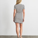 Short Striped Cody Dress Cream/Classic Navy Multi