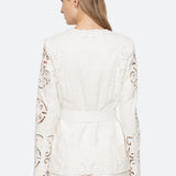 Dahlia Eyelet Blazer Pearl