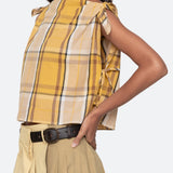 Copeland Top Yellow Plaid