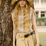 Copeland Top Yellow Plaid