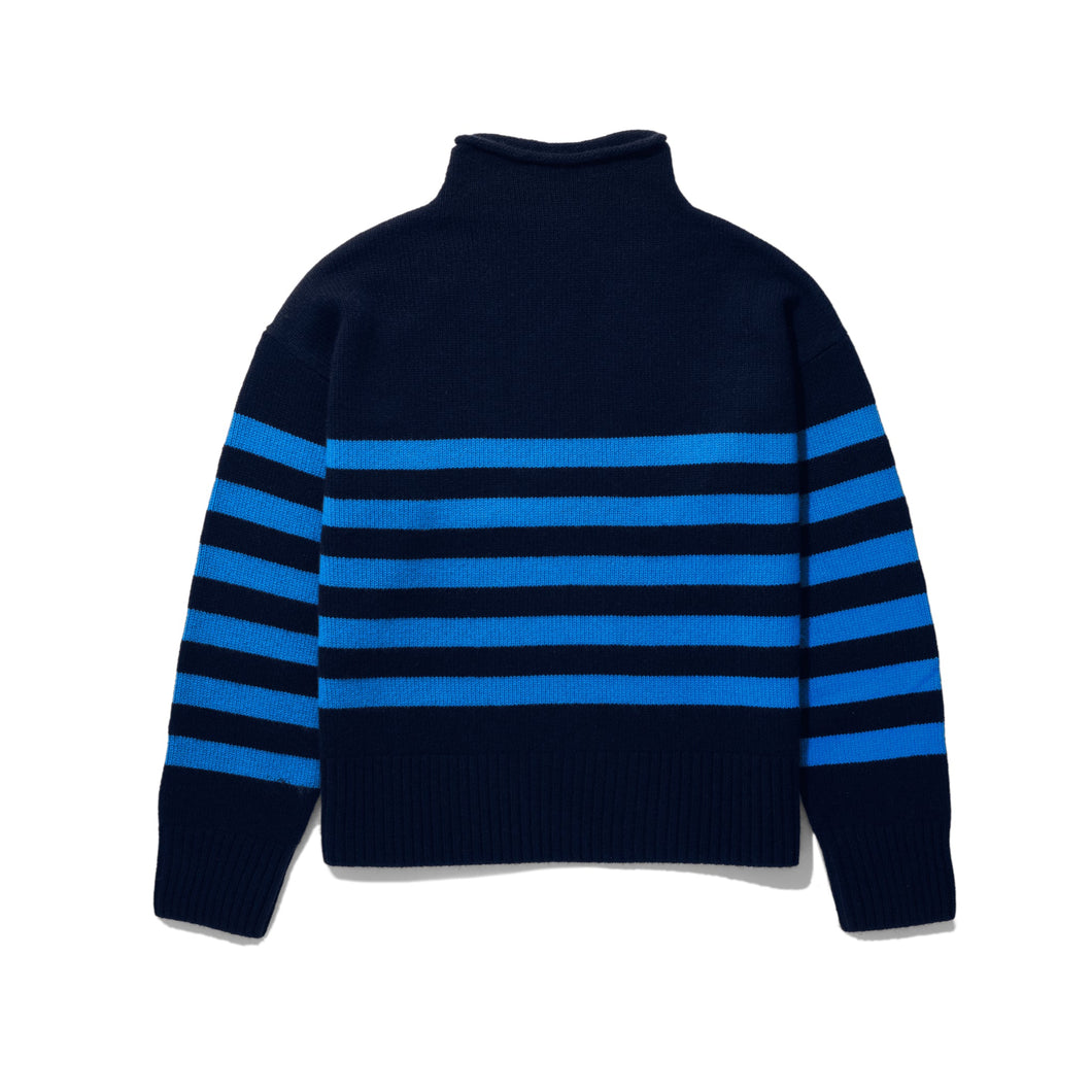 The Lucca Sweater Navy/Royal Blue