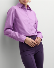 Reiki Button Down Shirt Violet
