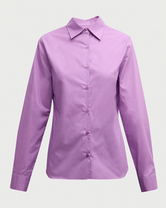 Reiki Button Down Shirt Violet