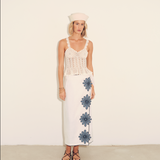Loren Skirt Ivory Flowers
