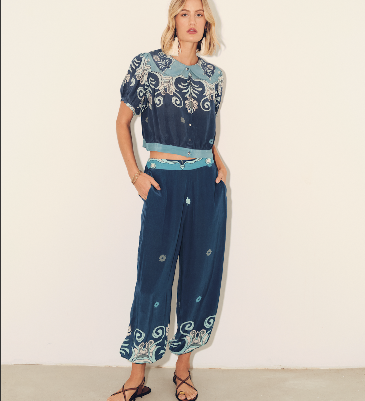 Balloon Pant Tiles Blue – Charbellem