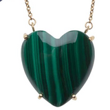 LOVE Carry Your Heart Necklace Malachite