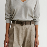 Leather Wrap Borrelo Belt Taupe