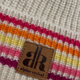 Luxe Cashmere Beanie Ivory Stripes