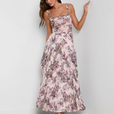 Torin Pleated Maxi Skirt Light Nectar Pink Small Butterfly Jungle