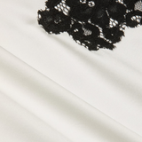 Fenna Silk Lace Dress Ivory/Black