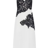 Fenna Silk Lace Dress Ivory/Black