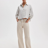 Marin Striped Combo Shirt Cream Stripe