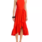 Zayla Dress Red Tangerine