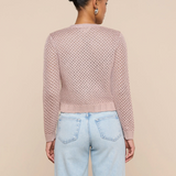 Blanca Sequin Cardigan Adobe Rose