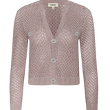 Blanca Sequin Cardigan Adobe Rose
