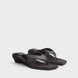 Jo Thong Wedge Sandal Black Jute
