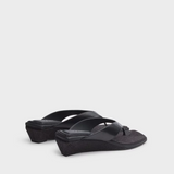 Jo Thong Wedge Sandal Black Jute
