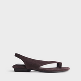 Liv Suede Sandal Dark Chocolate