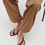 Liv Suede Sandal Dark Chocolate