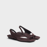 Liv Suede Sandal Dark Chocolate