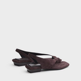 Liv Suede Sandal Dark Chocolate
