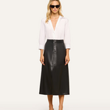 Robyn Vegan Leather Skirt Black