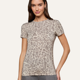 Ressi Fitted Tee Grey Multi Patch Leopard