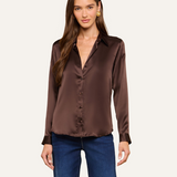 Tyler Silk Blouse Dark Java
