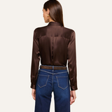 Tyler Silk Blouse Dark Java