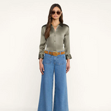 Dani Silk Blouse Smokey Olive