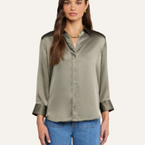Dani Silk Blouse Smokey Olive