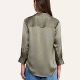 Dani Silk Blouse Smokey Olive