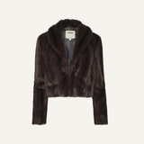 Davy Faux Fur Jacket Dark Java Striped Fur
