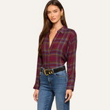 Suzette Shirt Dark Plum Multi Plaid