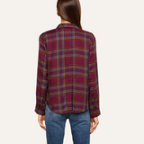 Suzette Shirt Dark Plum Multi Plaid