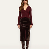 Makena Pencil Skirt Dark Espresso Sequins