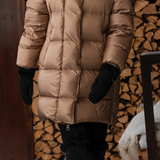 Lucie Boxy Midi Coat Crisp Champagne
