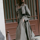 Gathered Strapless Tie Back Dress Khaki
