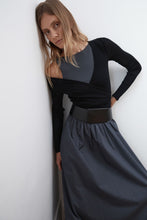 Bateau Cut Out Dress Graphite