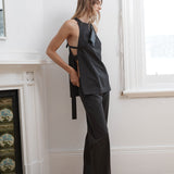 Side Tie Top Black Olive