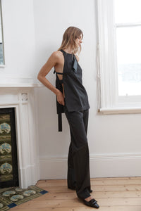 Side Tie Top Black Olive