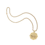 Gold necklace with a tiger pendant