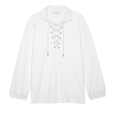 The Micro Terry Lace Tunic True White