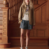 The Little Tee w/ Rider Graphic Washed White