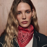 The Silk Bandana True Red
