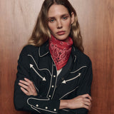 The Silk Bandana True Red