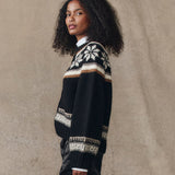 The Snowflake Ice Rink Cardigan Black